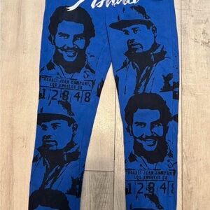 Blue and black Asaali Graphic Print Joggers
